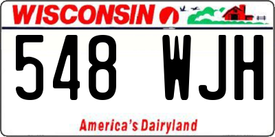WI license plate 548WJH