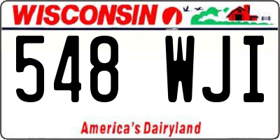 WI license plate 548WJI