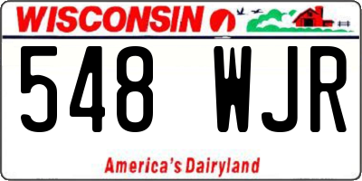 WI license plate 548WJR