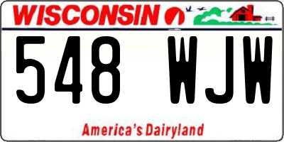 WI license plate 548WJW