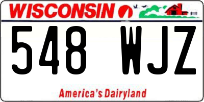 WI license plate 548WJZ