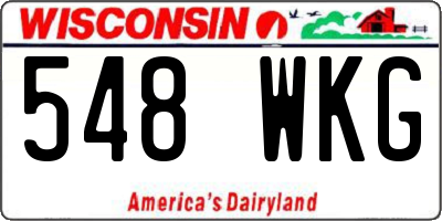 WI license plate 548WKG