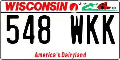 WI license plate 548WKK