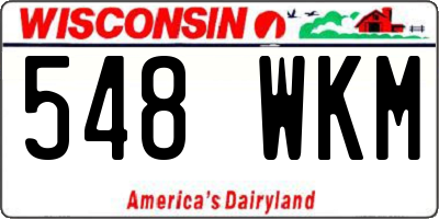 WI license plate 548WKM