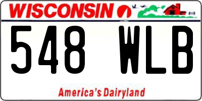 WI license plate 548WLB