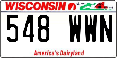 WI license plate 548WWN