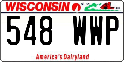 WI license plate 548WWP