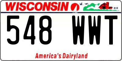 WI license plate 548WWT