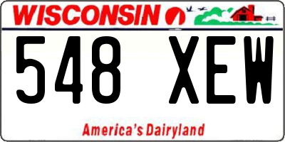 WI license plate 548XEW