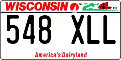 WI license plate 548XLL