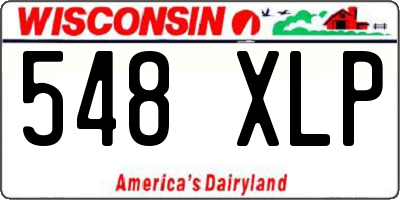 WI license plate 548XLP