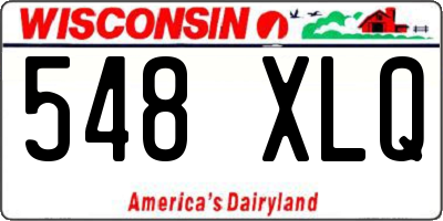 WI license plate 548XLQ