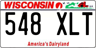 WI license plate 548XLT