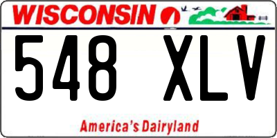 WI license plate 548XLV