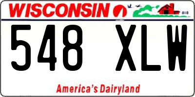 WI license plate 548XLW