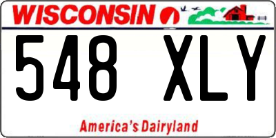 WI license plate 548XLY