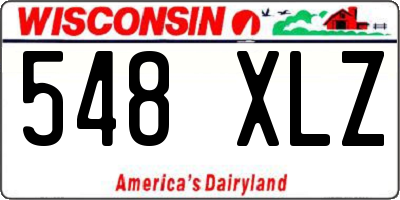 WI license plate 548XLZ