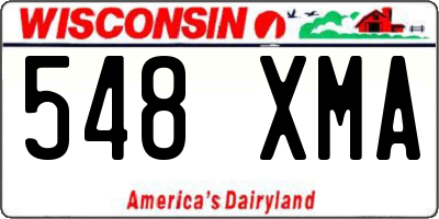 WI license plate 548XMA
