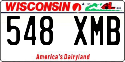 WI license plate 548XMB