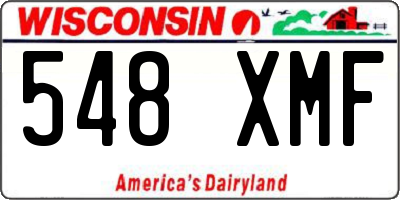 WI license plate 548XMF