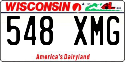 WI license plate 548XMG