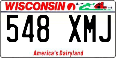WI license plate 548XMJ