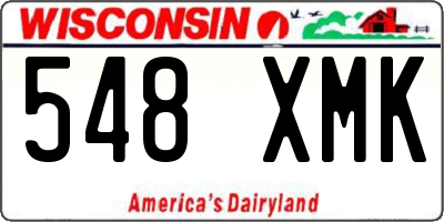 WI license plate 548XMK