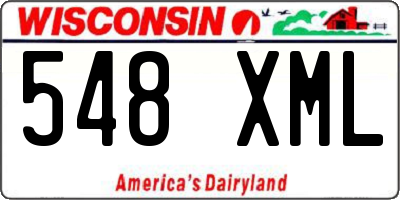 WI license plate 548XML