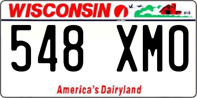 WI license plate 548XMO