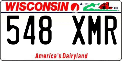 WI license plate 548XMR