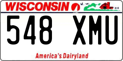 WI license plate 548XMU