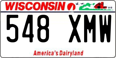 WI license plate 548XMW