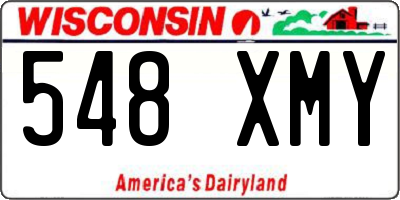 WI license plate 548XMY
