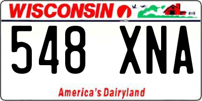 WI license plate 548XNA