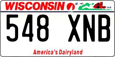 WI license plate 548XNB