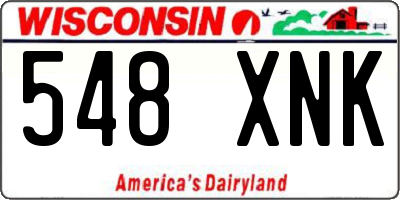 WI license plate 548XNK