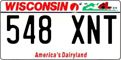 WI license plate 548XNT