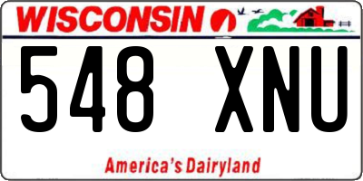 WI license plate 548XNU