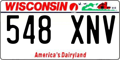 WI license plate 548XNV