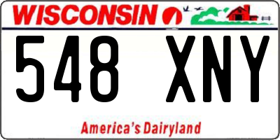 WI license plate 548XNY