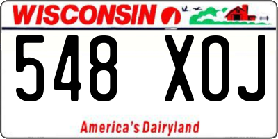 WI license plate 548XOJ
