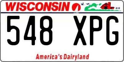 WI license plate 548XPG