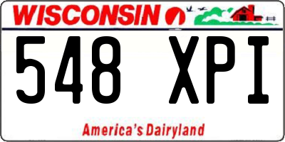 WI license plate 548XPI