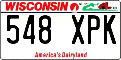 WI license plate 548XPK