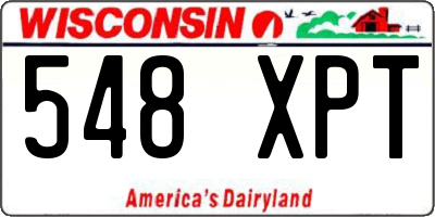 WI license plate 548XPT