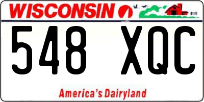 WI license plate 548XQC