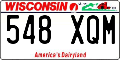 WI license plate 548XQM