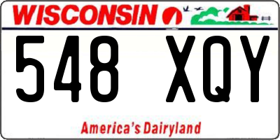WI license plate 548XQY