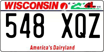 WI license plate 548XQZ