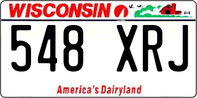 WI license plate 548XRJ